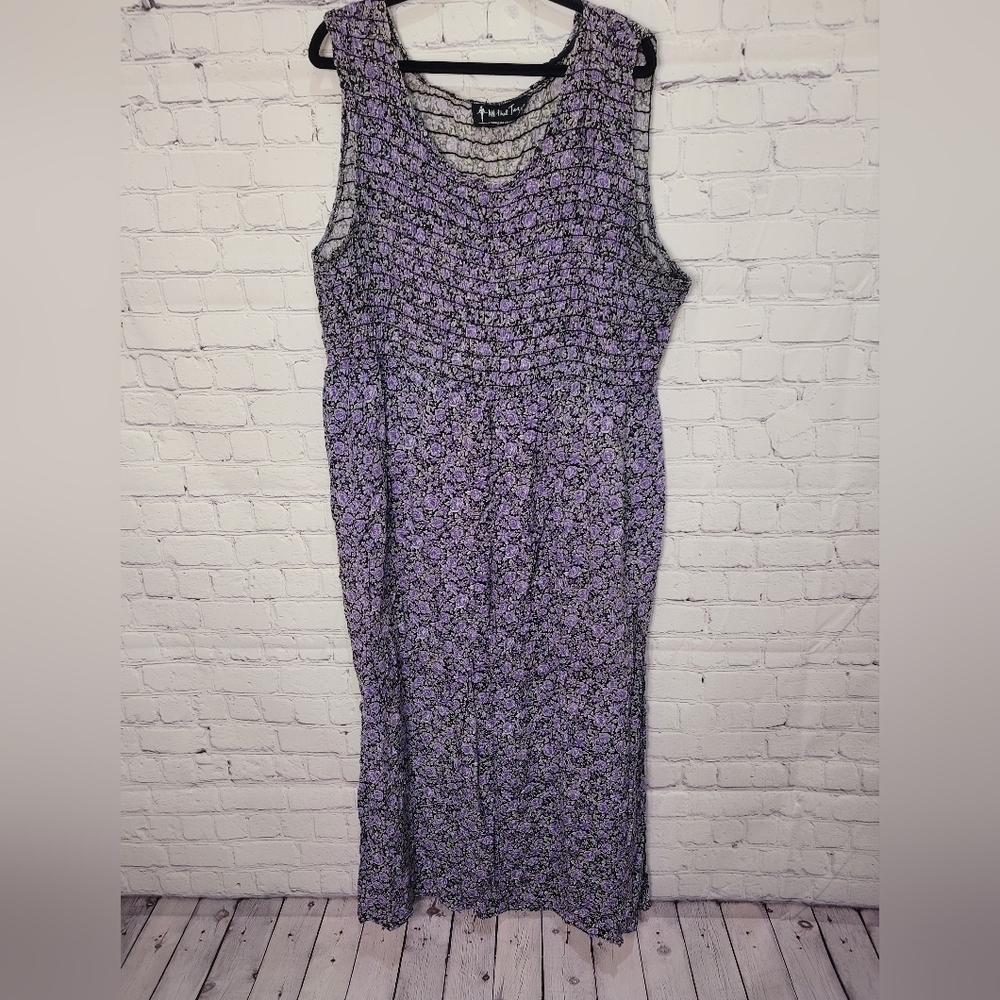All That Jazz Purple Floral Maxi Dress Size‎ XL